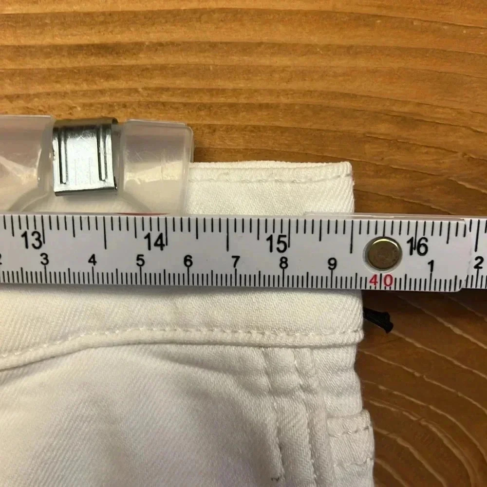 Re/done womens jean 70 stove pipe wide leg white 28 denim work school streetwear - Picture 5 of 12